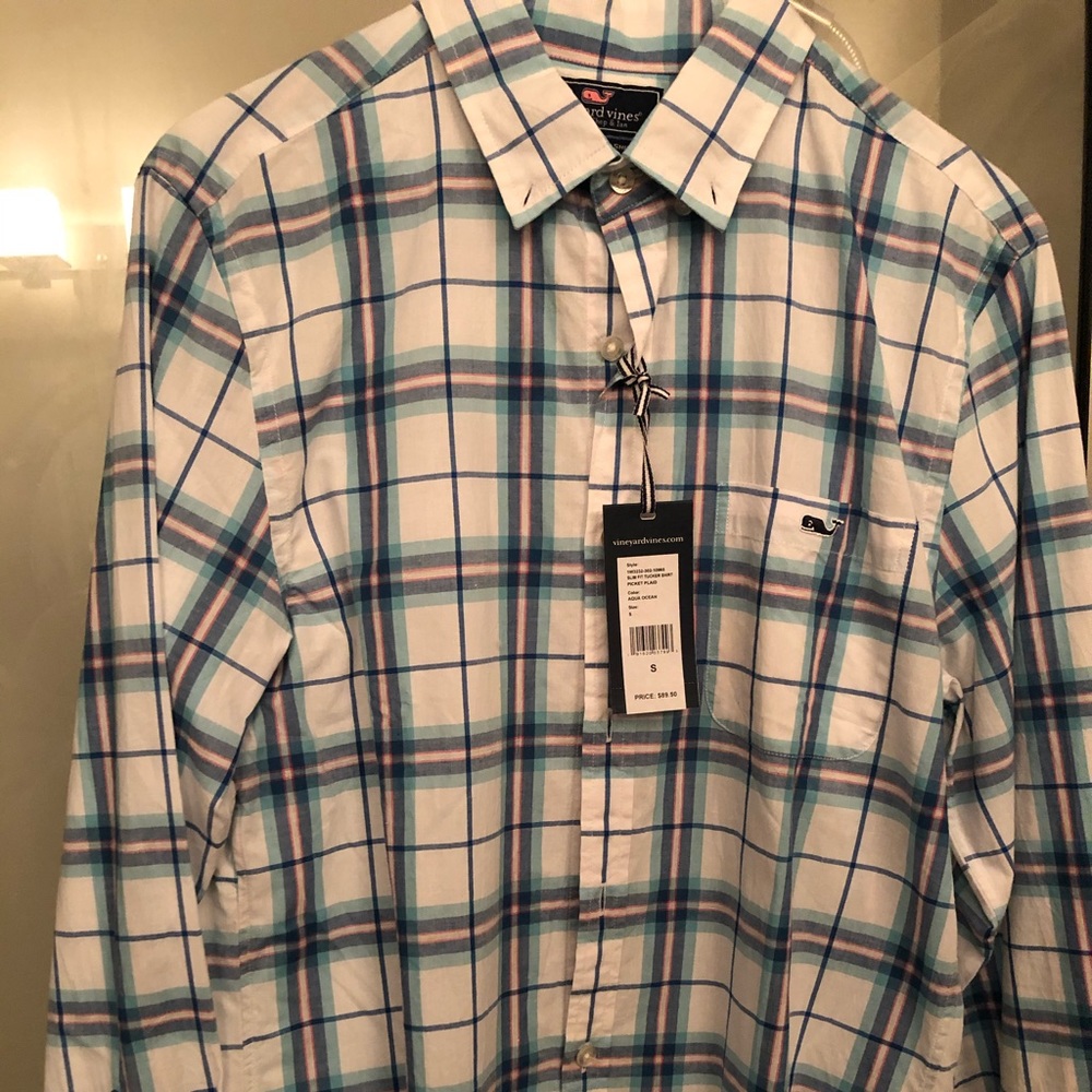 Men’s New Vineyard vines long sleeve shirt button